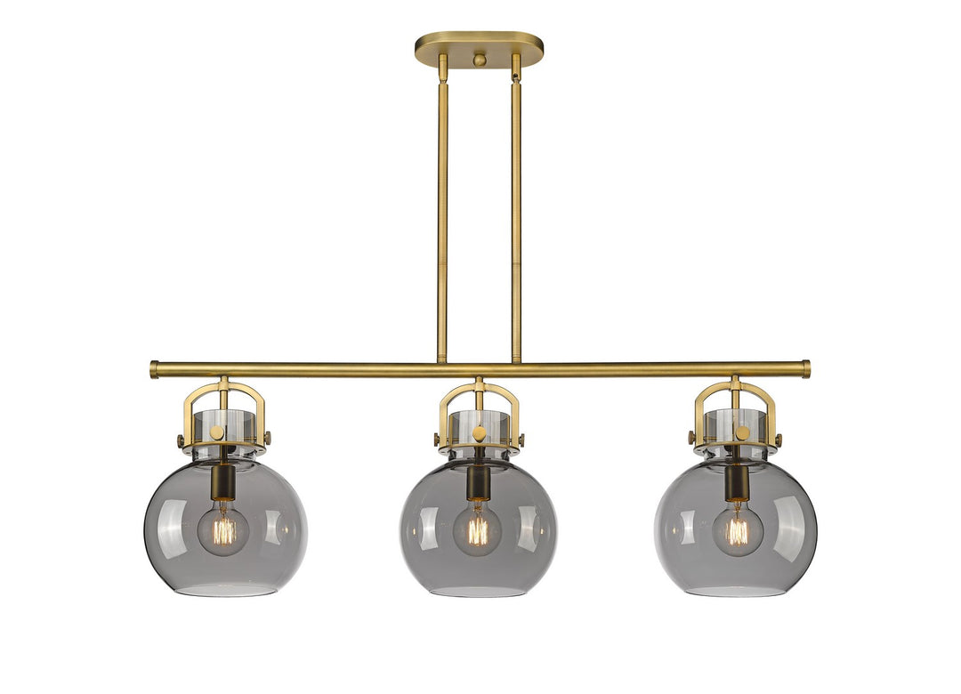 Innovations Downtown Urban 410-3I-BB-G410-10SM Chandelier Light - Brushed Brass