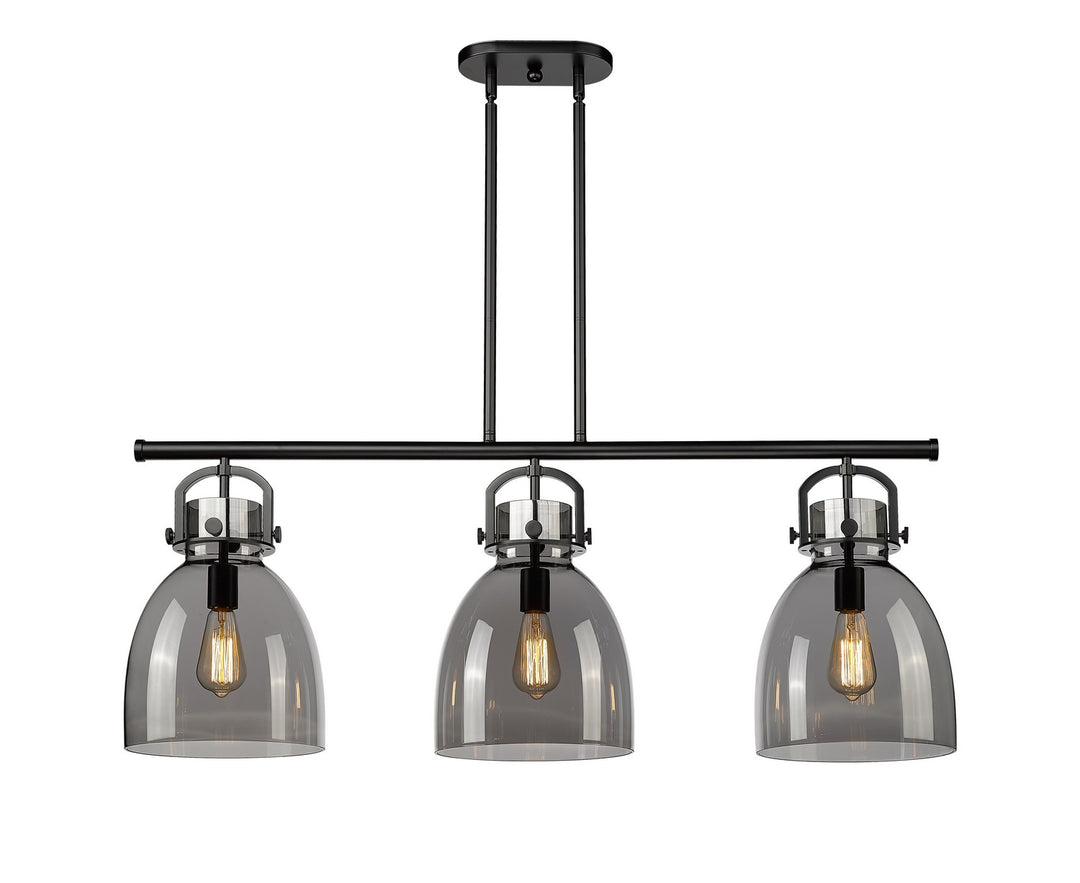 Innovations Downtown Urban 410-3I-BK-G412-10SM Chandelier Light - Matte Black