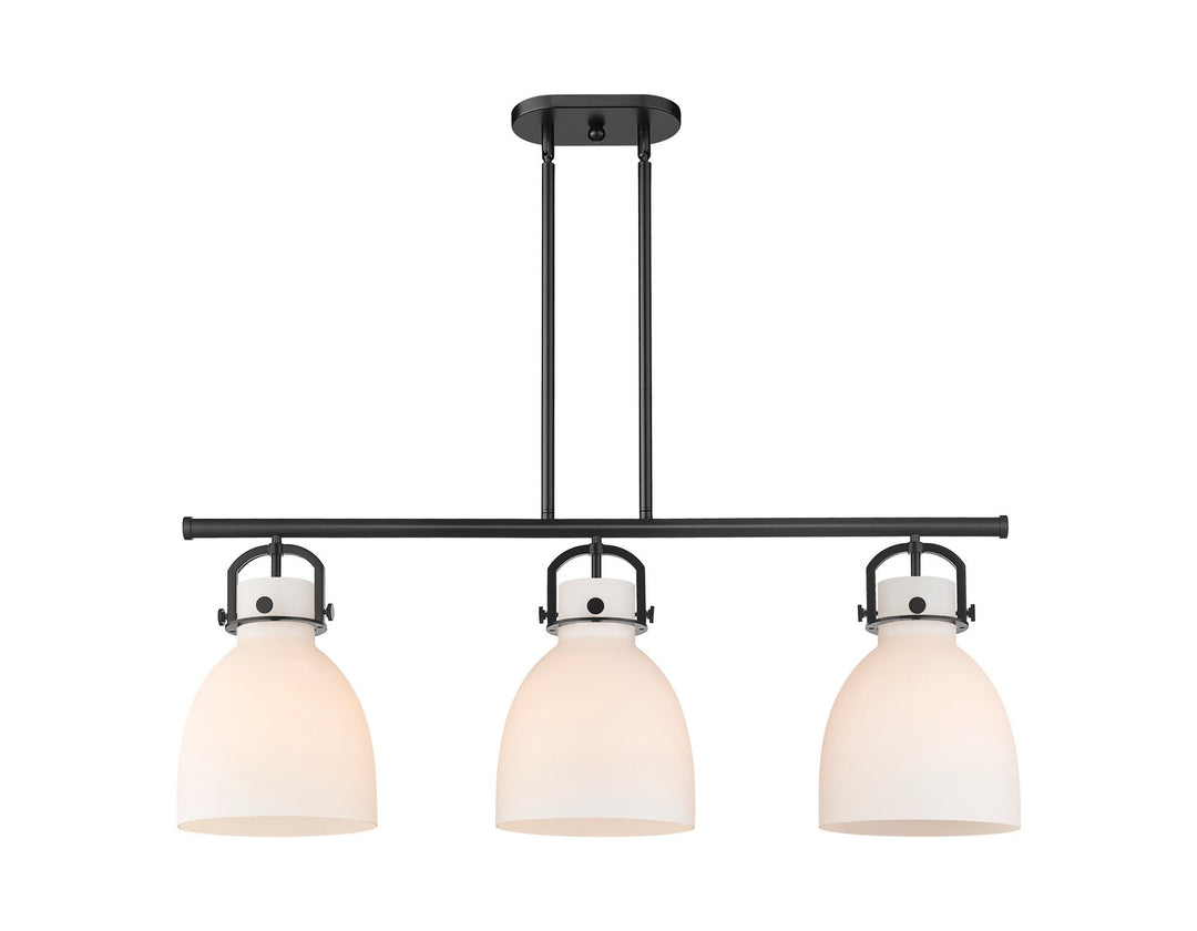 Innovations Downtown Urban 410-3I-BK-G412-10WH Chandelier Light - Matte Black