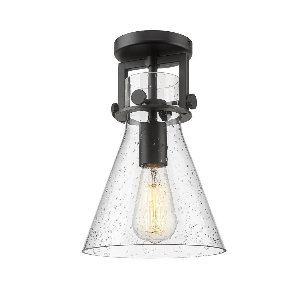 Innovations Newton 411-1F-BK-G411-8SDY Ceiling Light - Matte Black