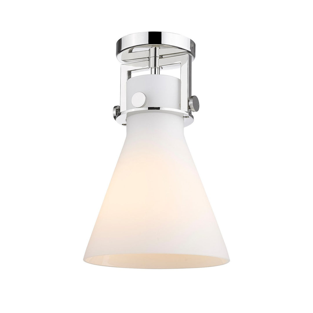 Innovations Newton 411-1F-PN-G411-8WH Ceiling Light - Polished Nickel