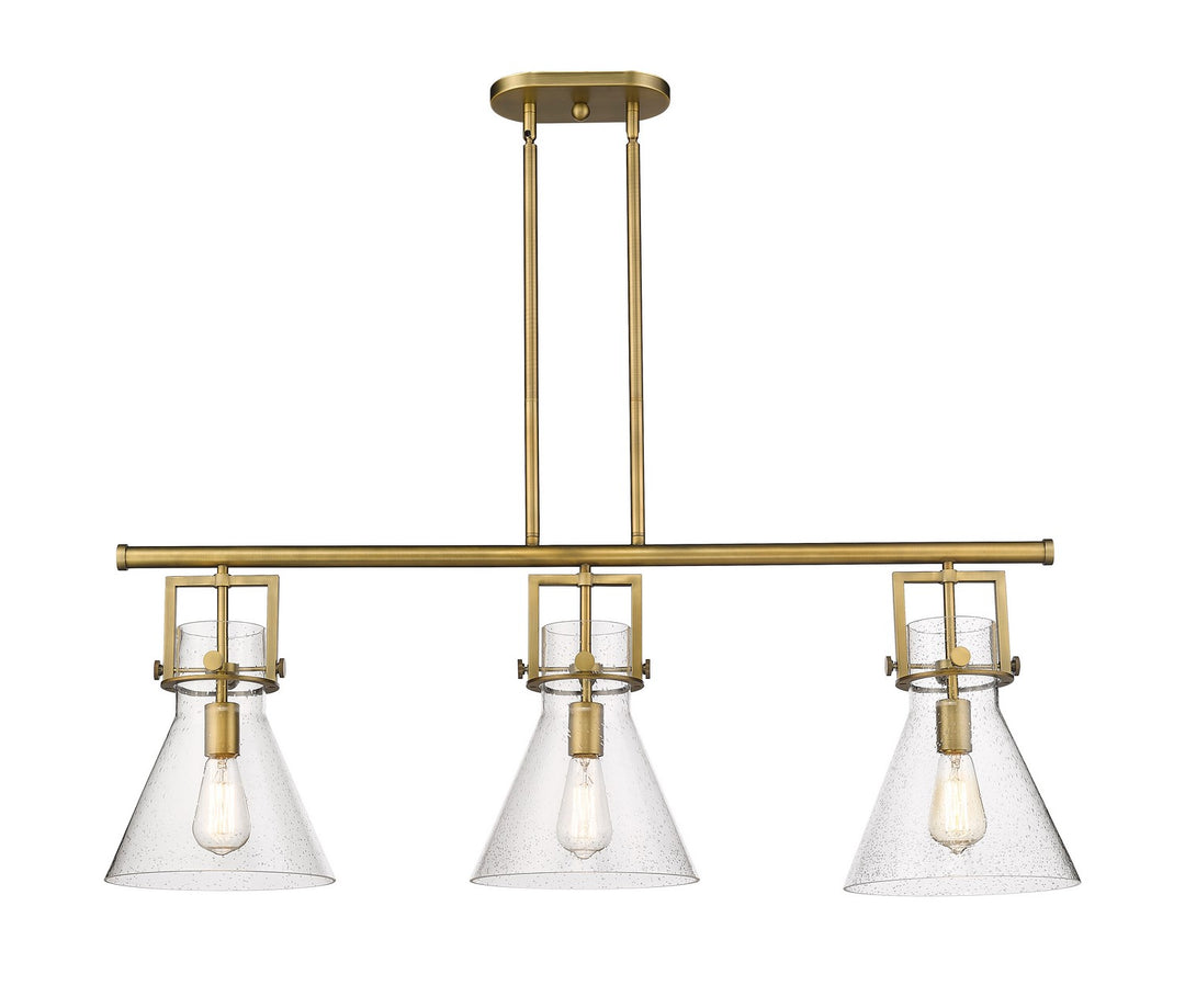 Innovations Downtown Urban 411-3I-BB-G411-10SDY Chandelier Light - Brushed Brass