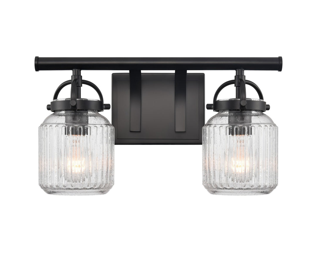 Innovations Downtown Urban 416-2W-BK-G416-6SDY Bath Vanity Light 16 in. wide - Matte Black