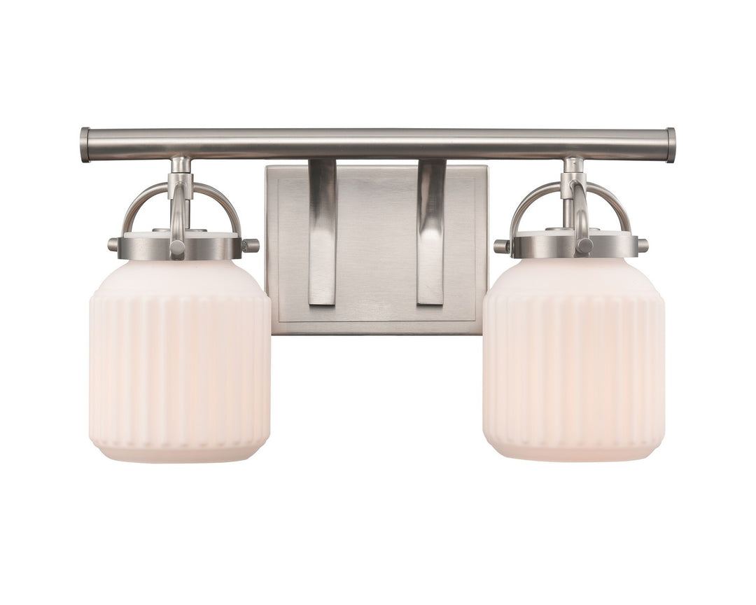 Innovations Downtown Urban 416-2W-SN-G416-6WH Bath Vanity Light 16 in. wide - Satin Nickel