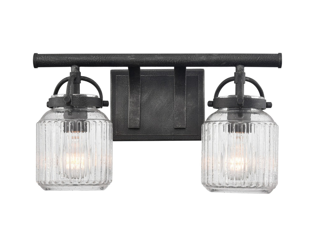 Innovations Downtown Urban 416-2W-WZ-G416-6SDY Bath Vanity Light 16 in. wide - Weathered Zinc