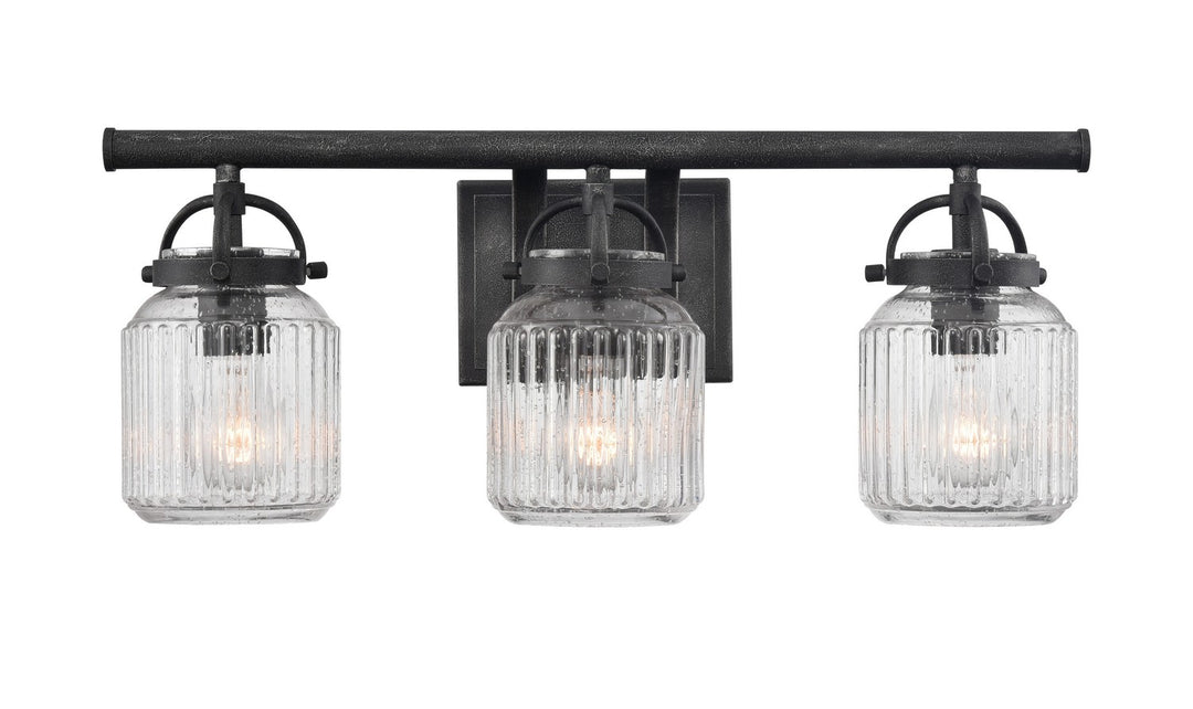 Innovations Downtown Urban 416-3W-WZ-G416-6SDY Bath Vanity Light 22 in. wide - Weathered Zinc