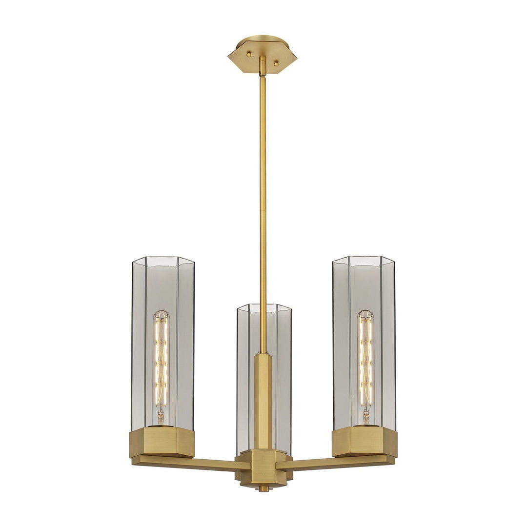 Innovations Downtown Urban 427-3CR-BB-G427-14SM Pendant Light - Brushed Brass