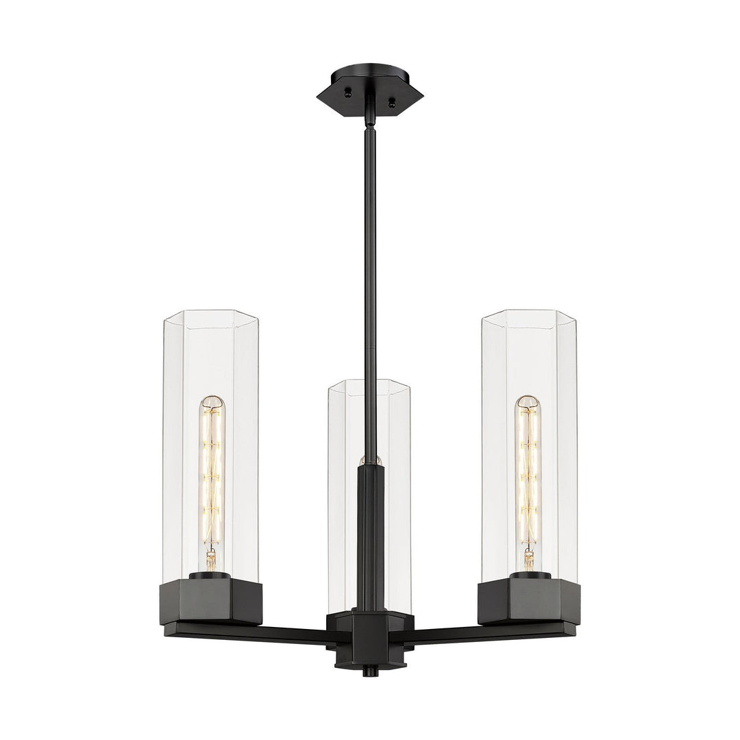 Innovations Downtown Urban 427-3CR-BK-G427-14CL Pendant Light - Matte Black