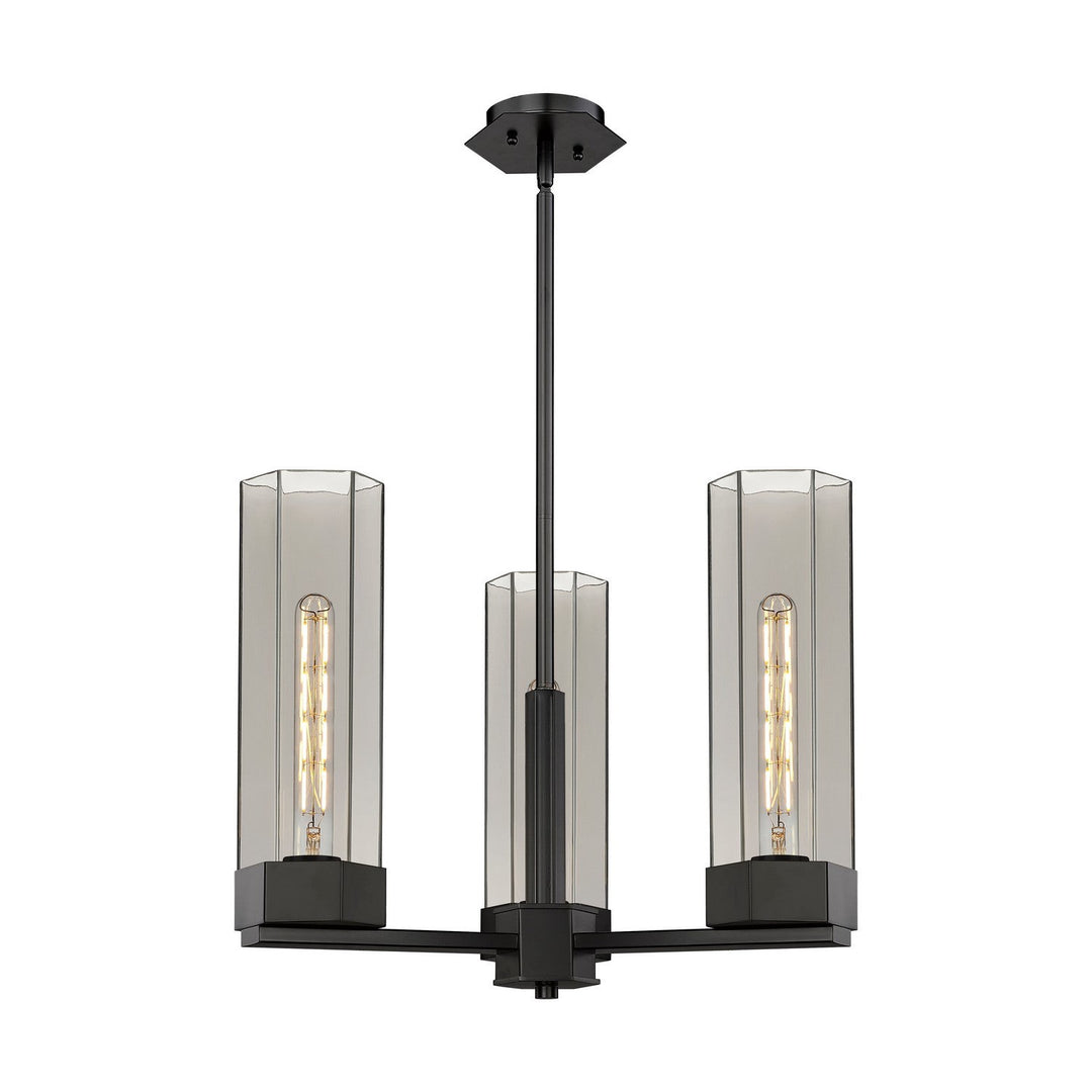 Innovations Downtown Urban 427-3CR-BK-G427-14SM Pendant Light - Matte Black