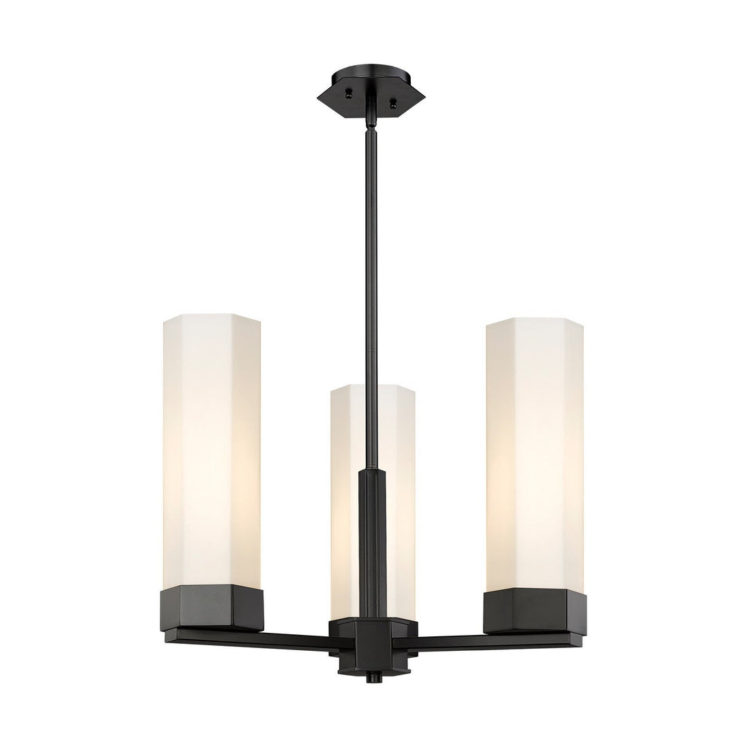 Innovations Downtown Urban 427-3CR-BK-G427-14WH Pendant Light - Matte Black