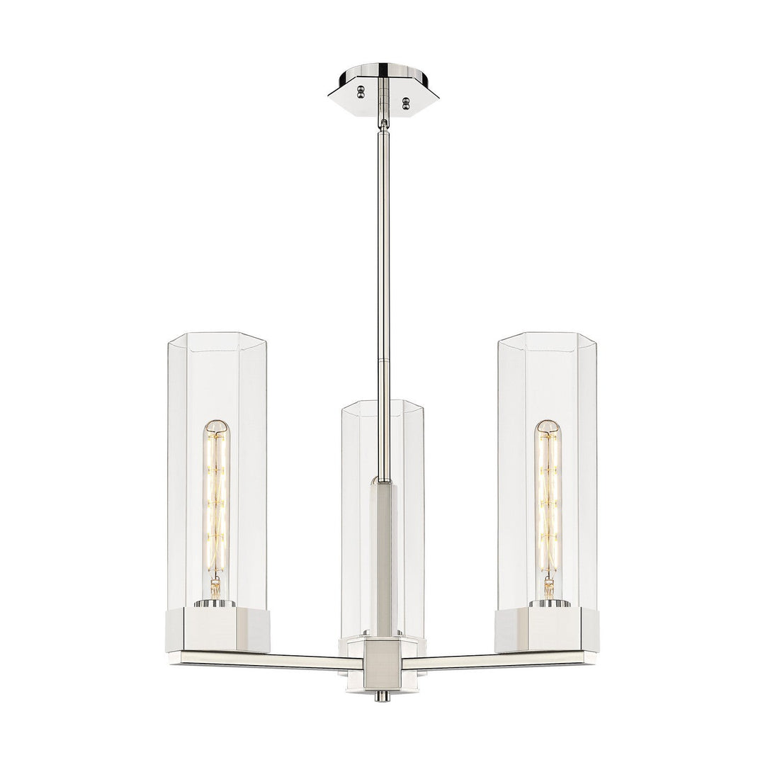 Innovations Downtown Urban 427-3CR-PN-G427-14CL Pendant Light - Polished Nickel