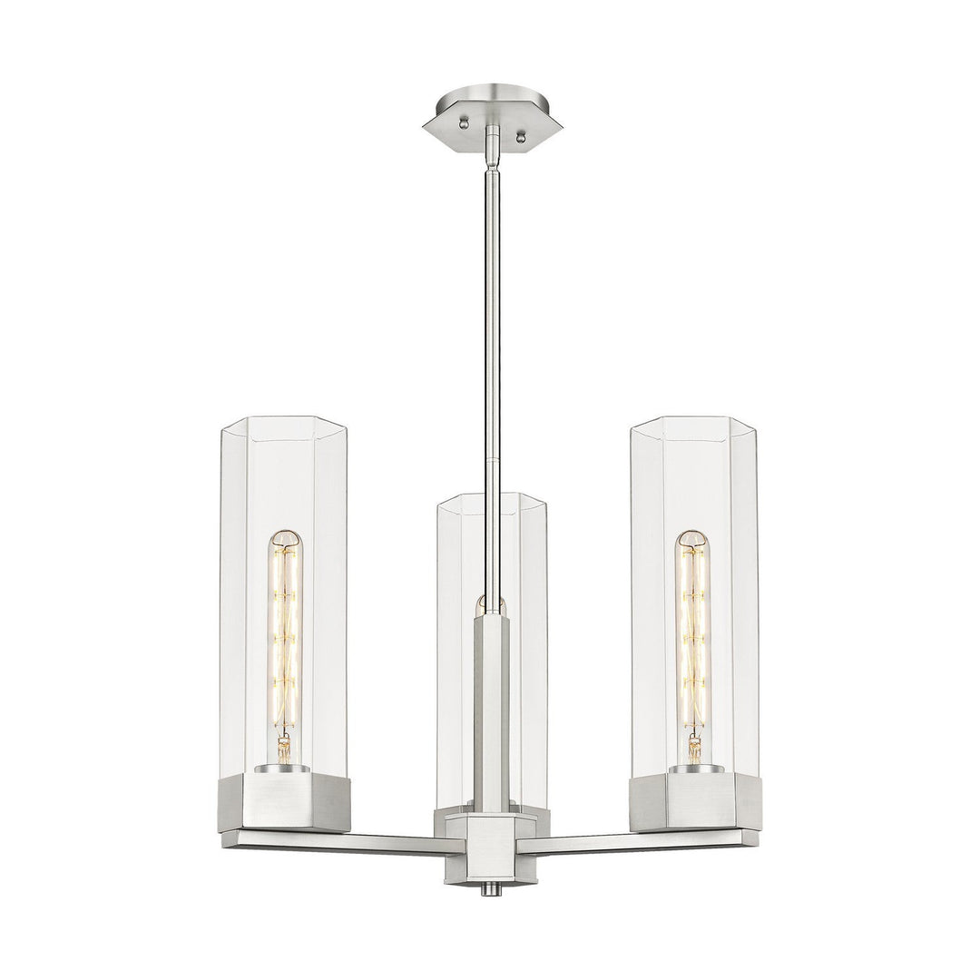 Innovations Downtown Urban 427-3CR-SN-G427-14CL Pendant Light - Satin Nickel