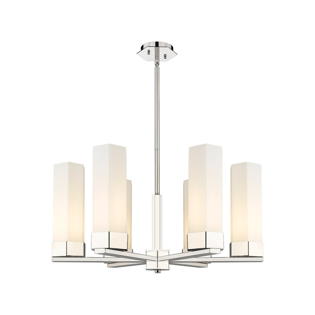 Innovations Downtown Urban 427-6CR-PN-G427-14WH Chandelier Light - Polished Nickel