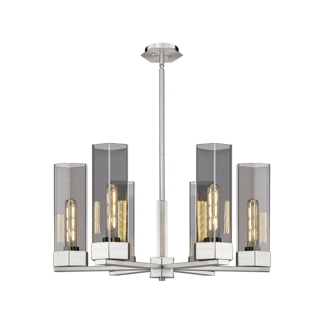 Innovations Downtown Urban 427-6CR-SN-G427-14SM Chandelier Light - Satin Nickel