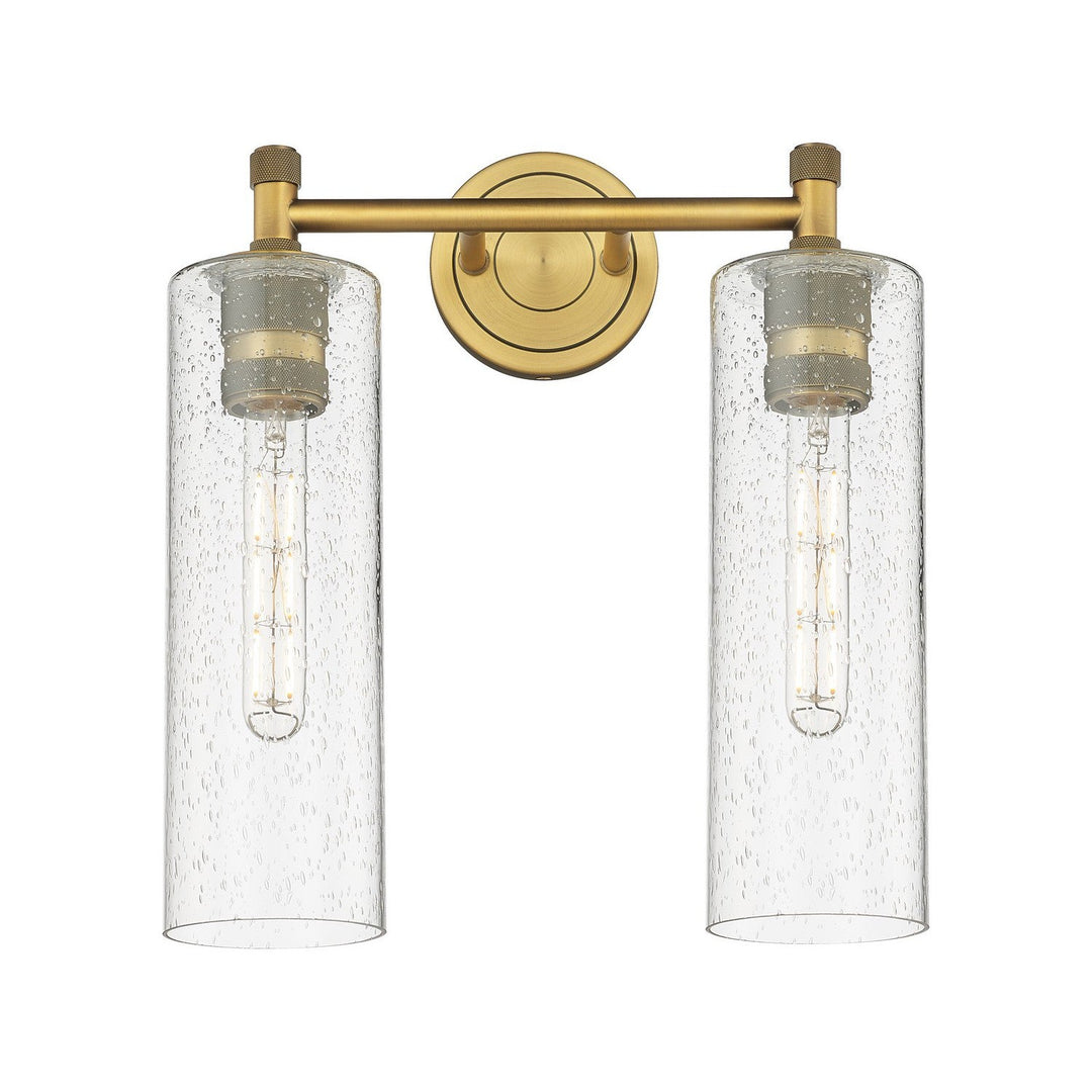 Innovations Downtown Urban 434-2W-BB-G434-12SDY Bath Vanity Light 14 in. wide - Brushed Brass