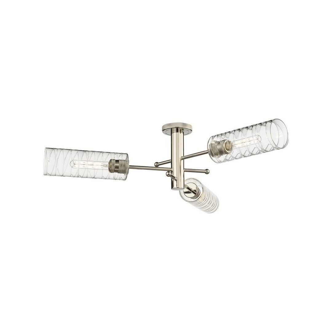 Innovations Downtown Urban 434-3F-PN-G434-12DE Ceiling Light - Polished Nickel