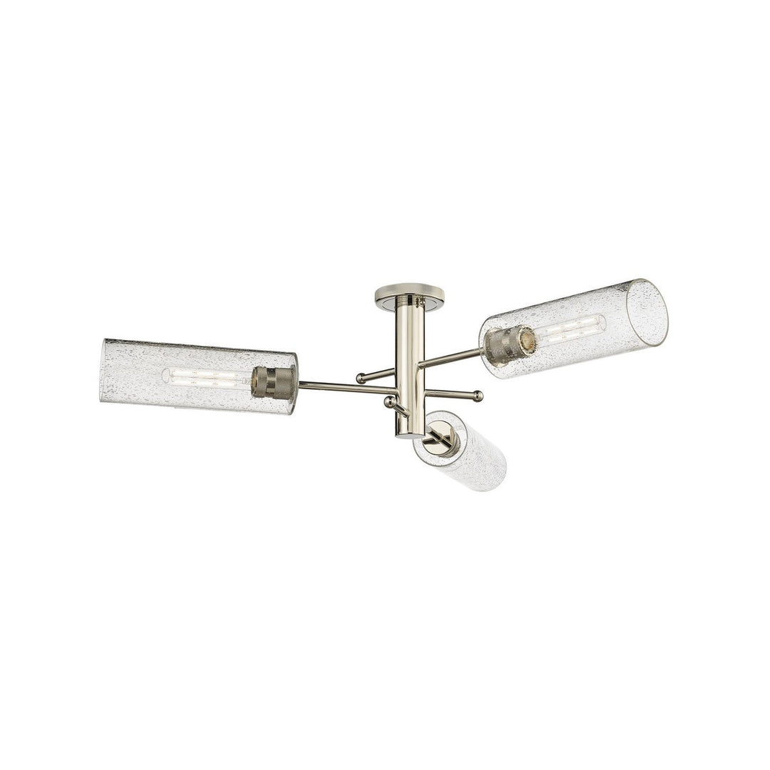 Innovations Downtown Urban 434-3F-PN-G434-12SDY Ceiling Light - Polished Nickel