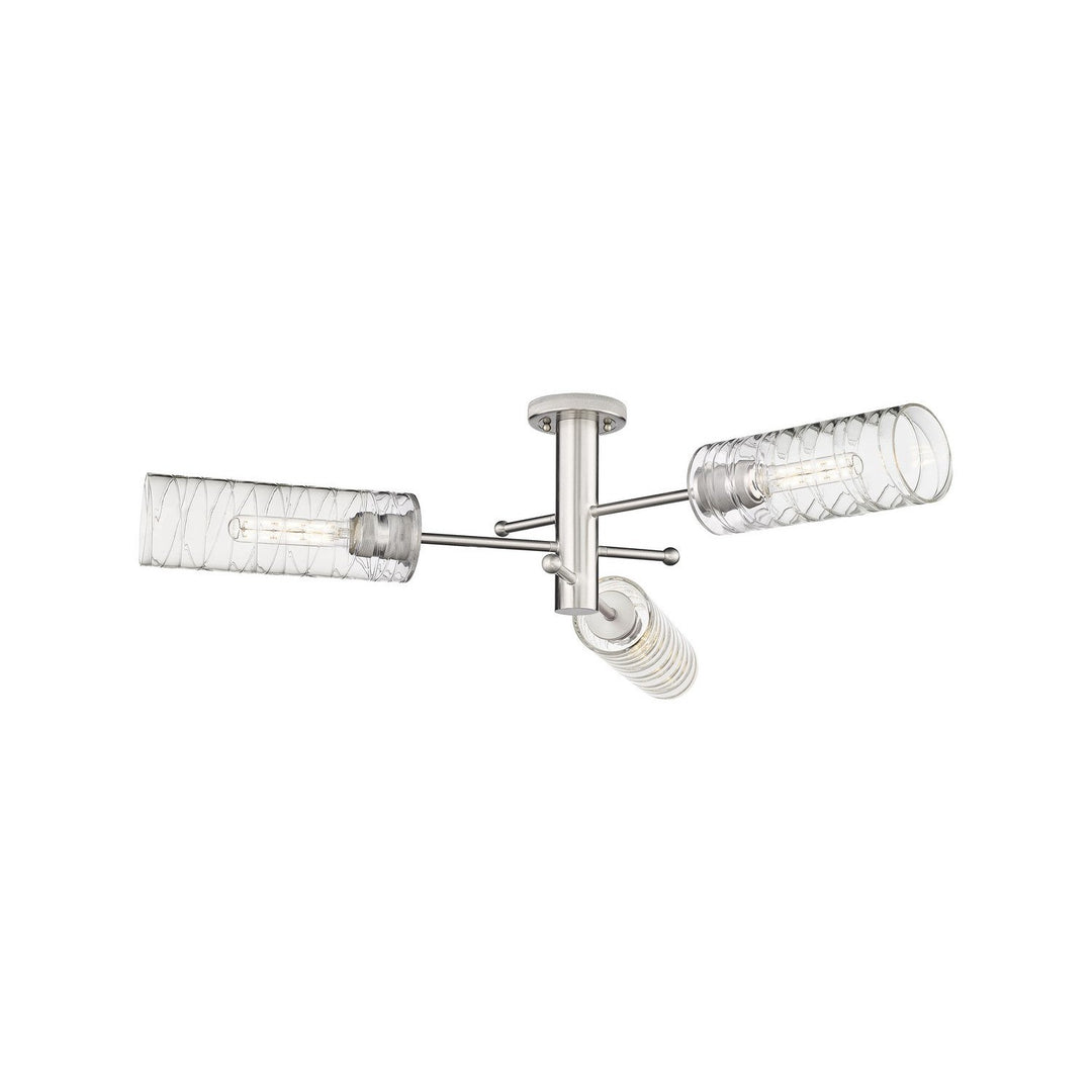 Innovations Downtown Urban 434-3F-SN-G434-12DE Ceiling Light - Satin Nickel