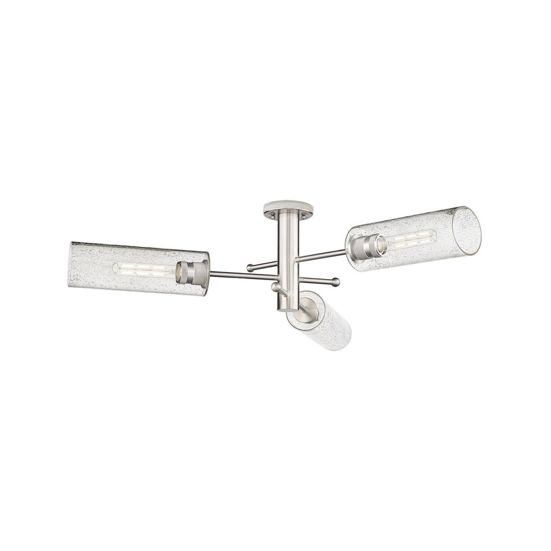 Innovations Downtown Urban 434-3F-SN-G434-12SDY Ceiling Light - Satin Nickel