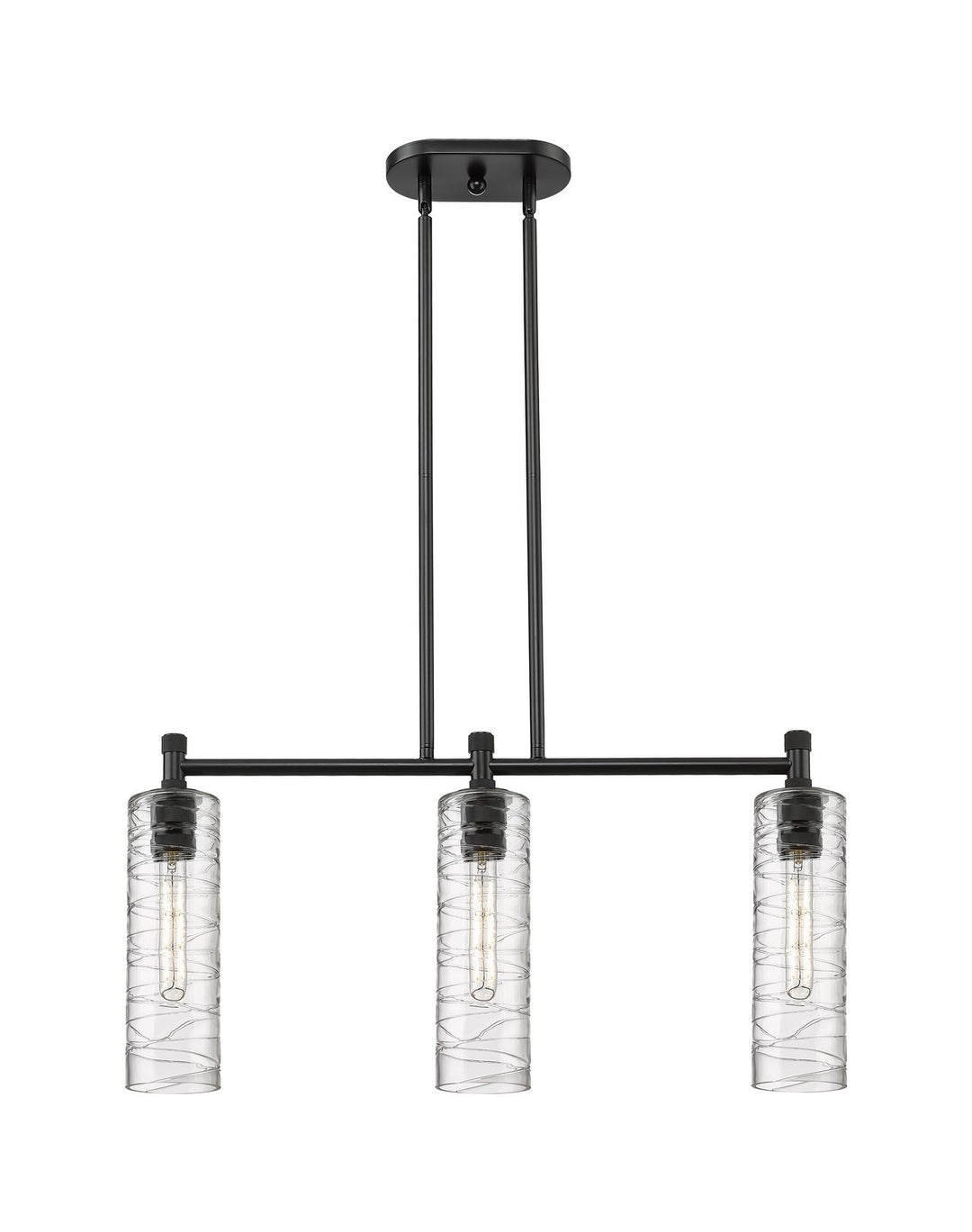 Innovations Downtown Urban 434-3I-BK-G434-12DE Chandelier Light - Matte Black
