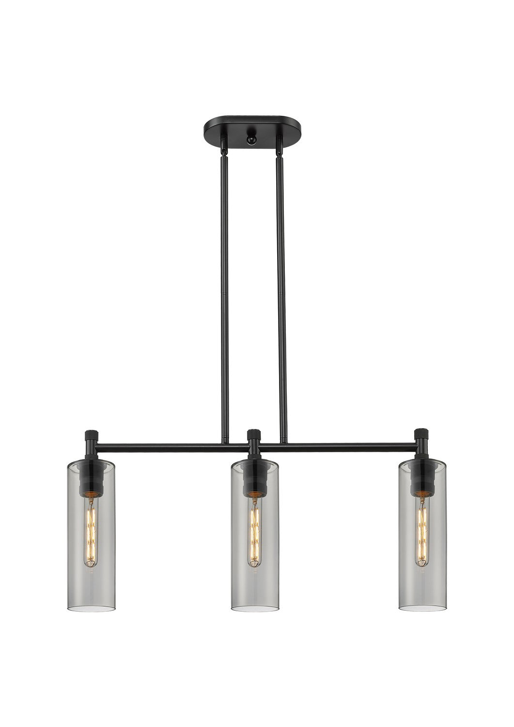 Innovations Downtown Urban 434-3I-BK-G434-12SM Chandelier Light - Matte Black