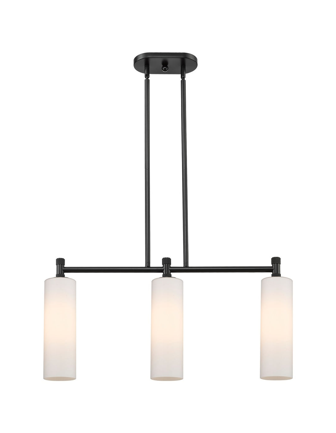 Innovations Downtown Urban 434-3I-BK-G434-12WH Chandelier Light - Matte Black