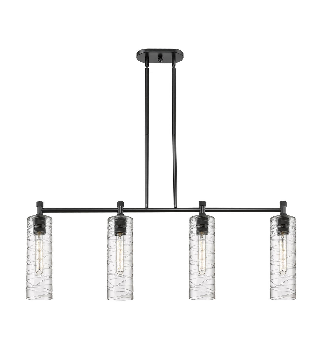 Innovations Downtown Urban 434-4I-BK-G434-12DE Chandelier Light - Matte Black