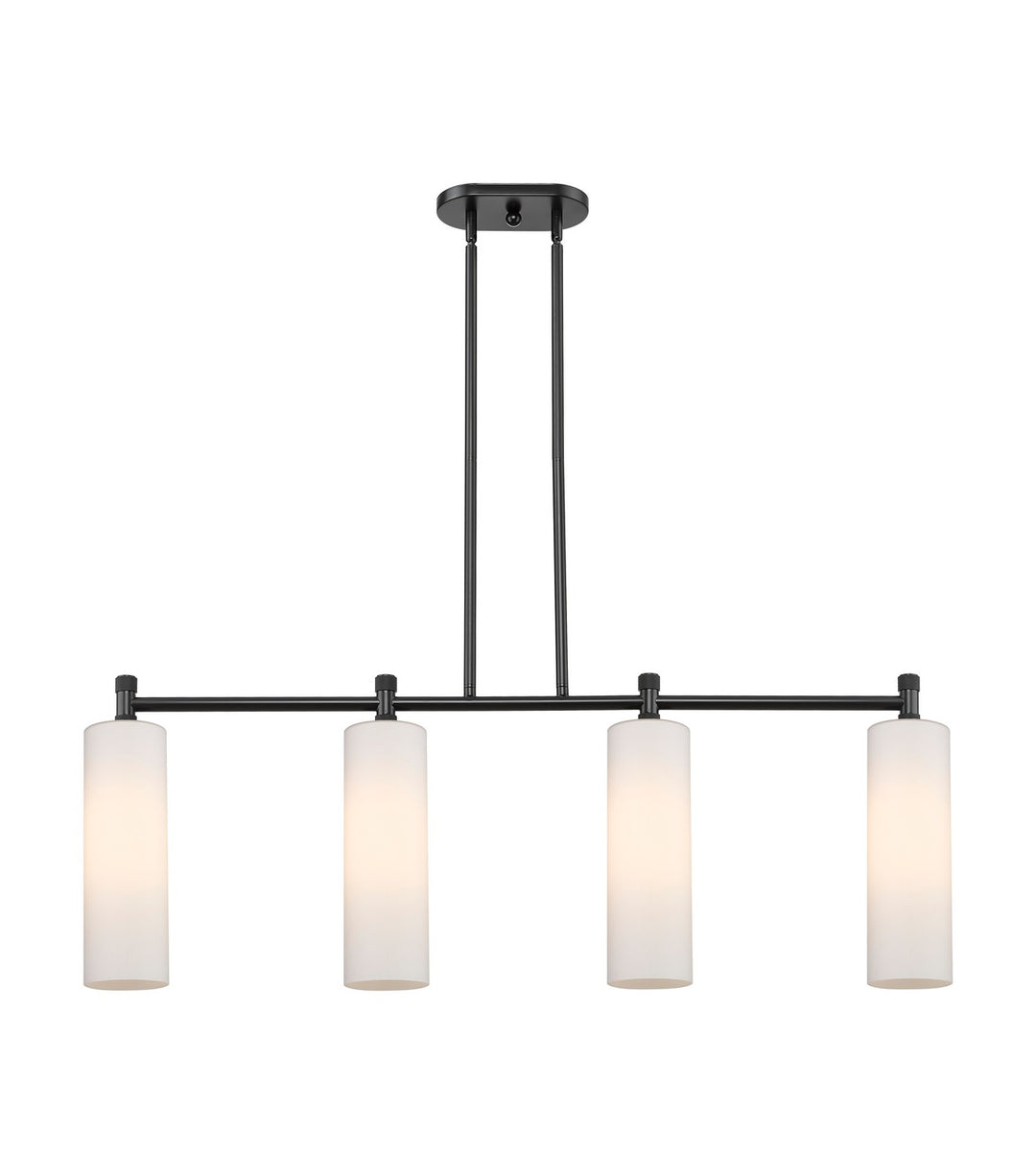 Innovations Downtown Urban 434-4I-BK-G434-12WH Chandelier Light - Matte Black