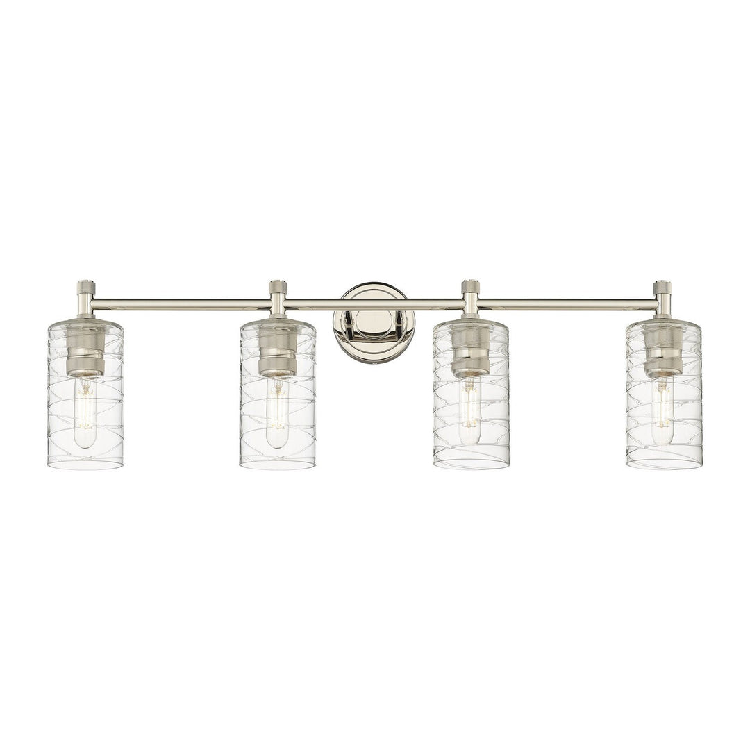 Innovations Downtown Urban 434-4W-PN-G434-7DE Bath Vanity Light 34 in. wide - Polished Nickel