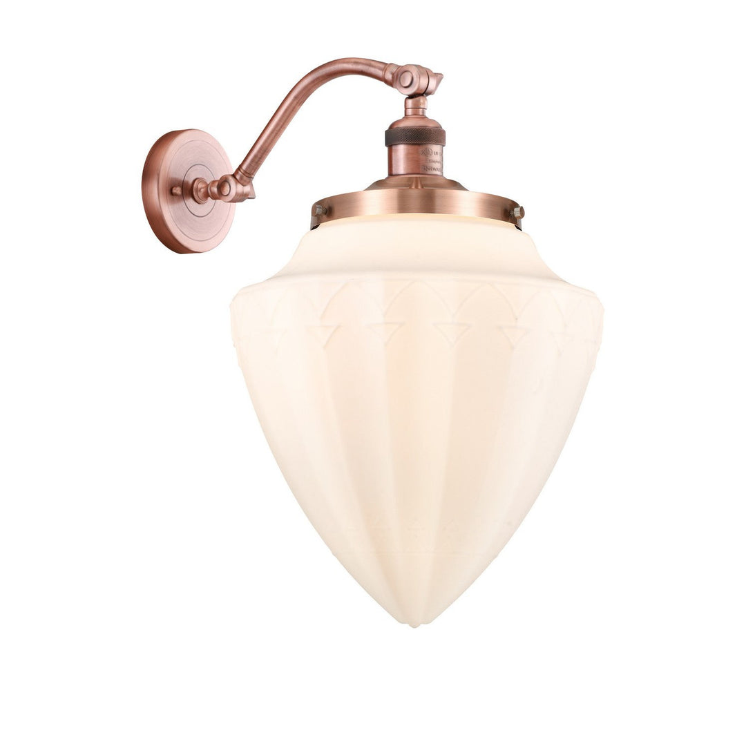 Innovations Franklin Restoration 515-1W-AC-G661-12 Wall Sconce Light - Antique Copper