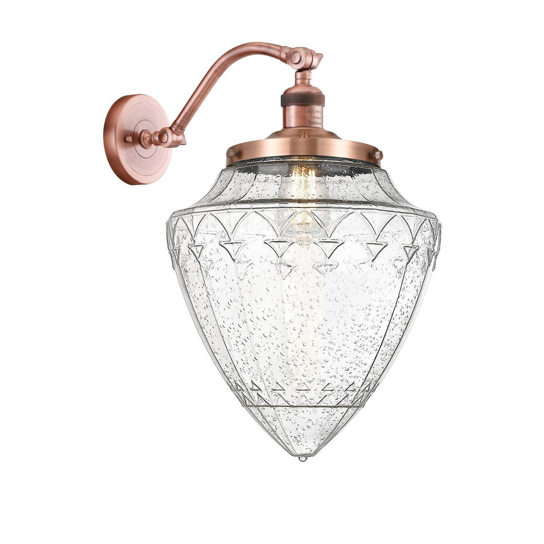 Innovations Franklin Restoration 515-1W-AC-G664-12 Wall Sconce Light - Antique Copper