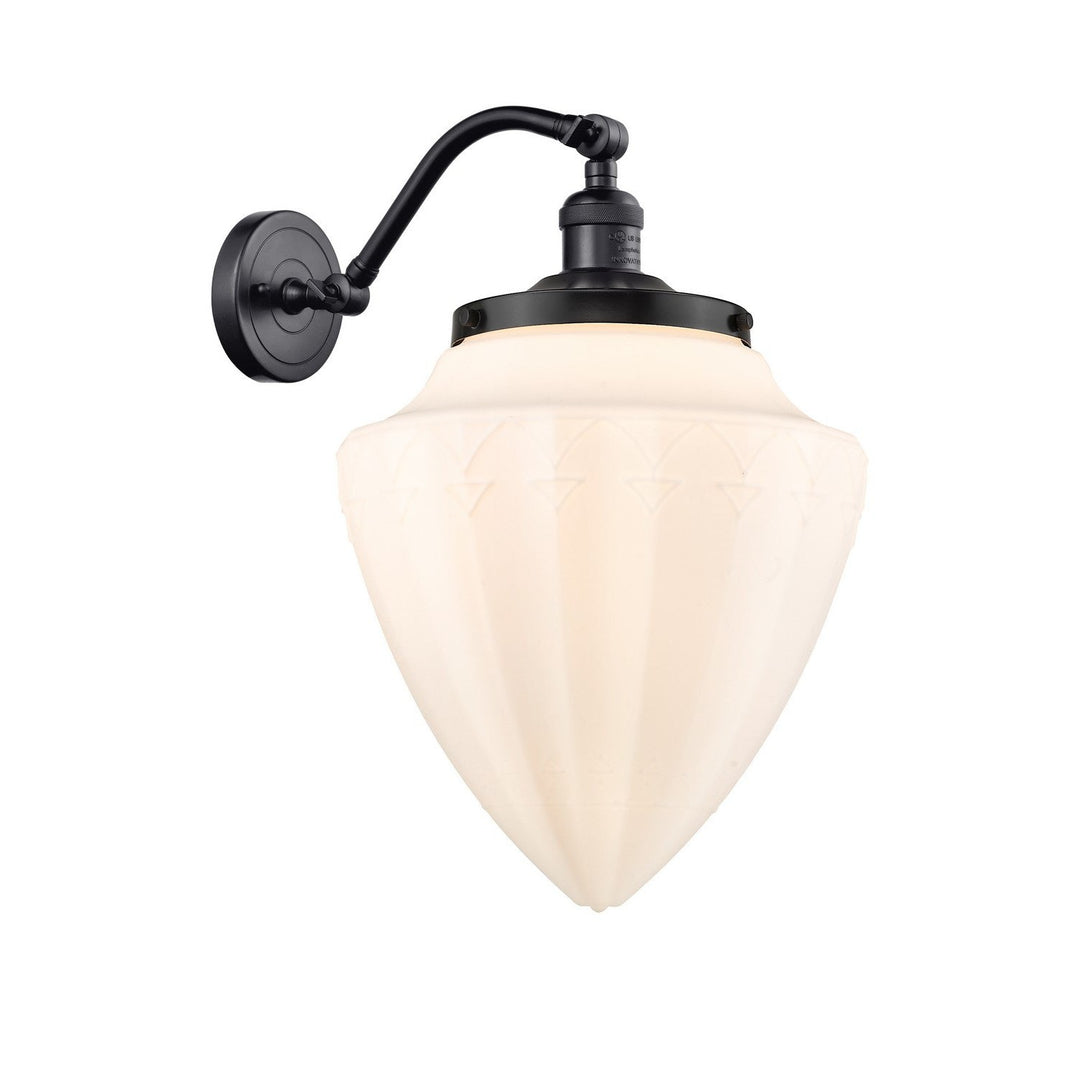 Innovations Franklin Restoration 515-1W-BK-G661-12 Wall Sconce Light - Matte Black