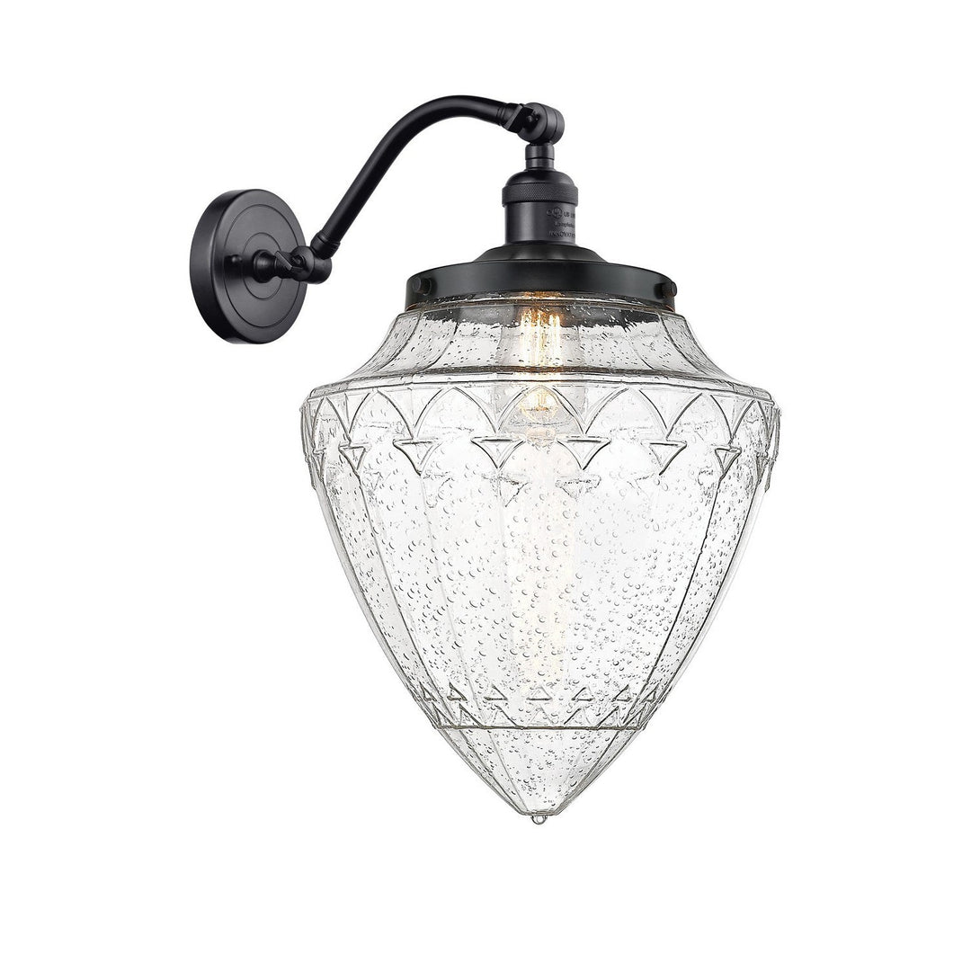 Innovations Franklin Restoration 515-1W-BK-G664-12 Wall Sconce Light - Matte Black