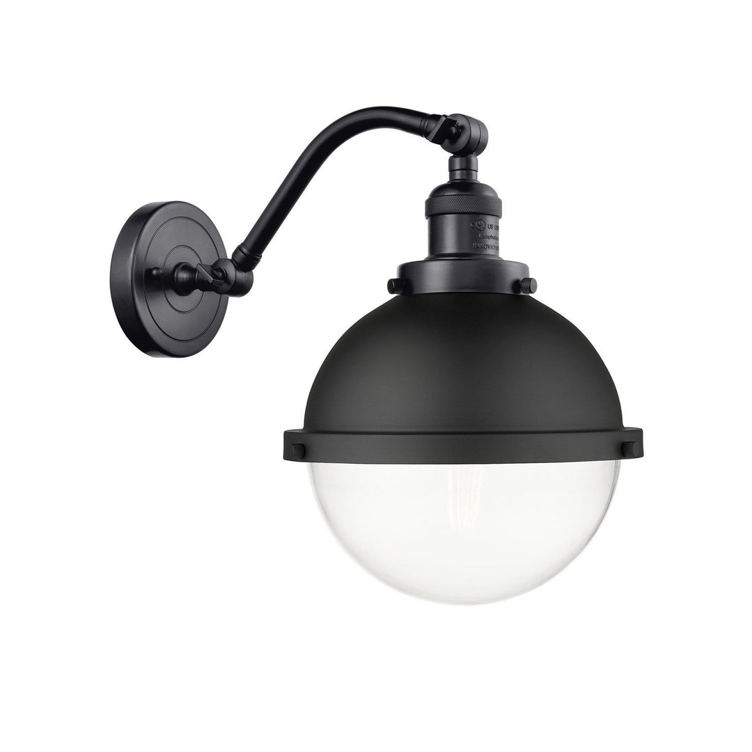 Innovations Franklin Restoration 515-1W-BK-HFS-82-BK Wall Sconce Light - Matte Black
