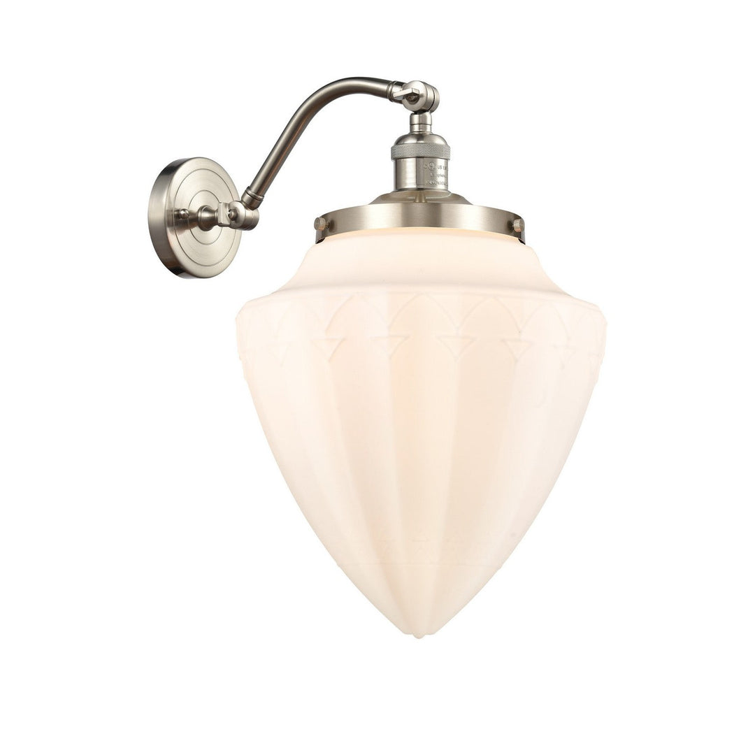 Innovations Franklin Restoration 515-1W-SN-G661-12 Wall Sconce Light - Brushed Satin Nickel