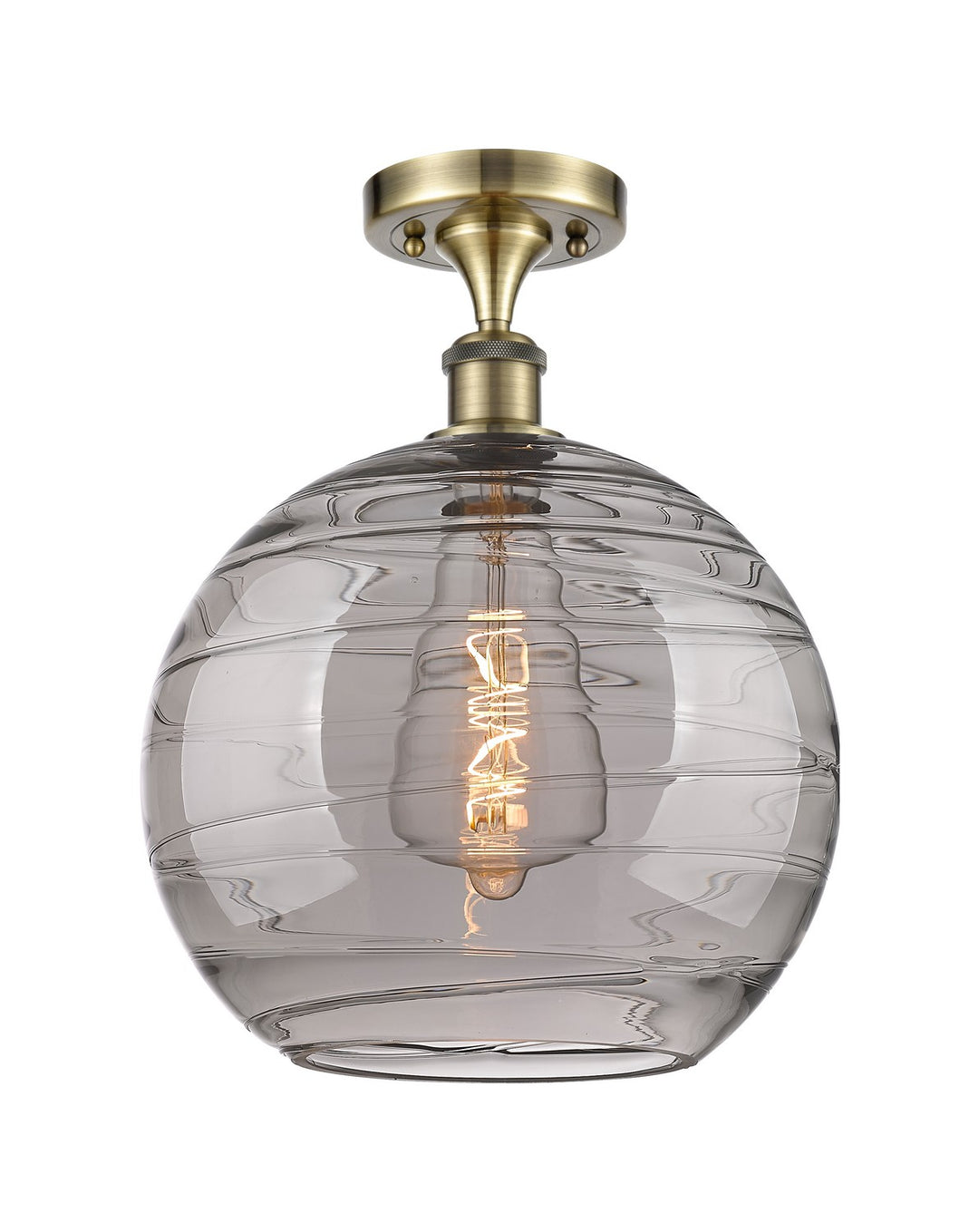 Innovations Ballston 516-1C-AB-G1213-12SM Ceiling Light - Antique Brass