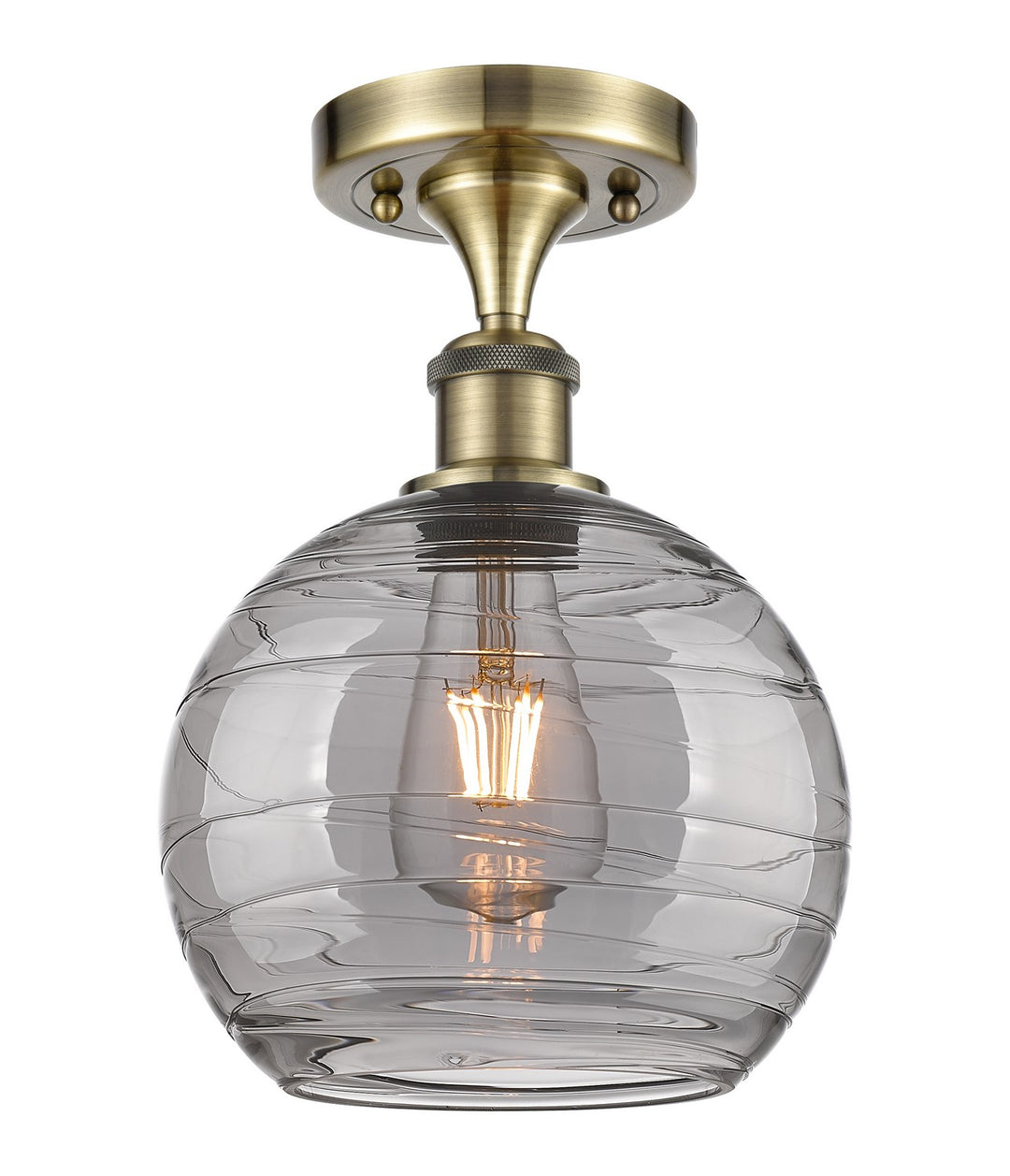 Innovations Ballston 516-1C-AB-G1213-8SM Ceiling Light - Antique Brass
