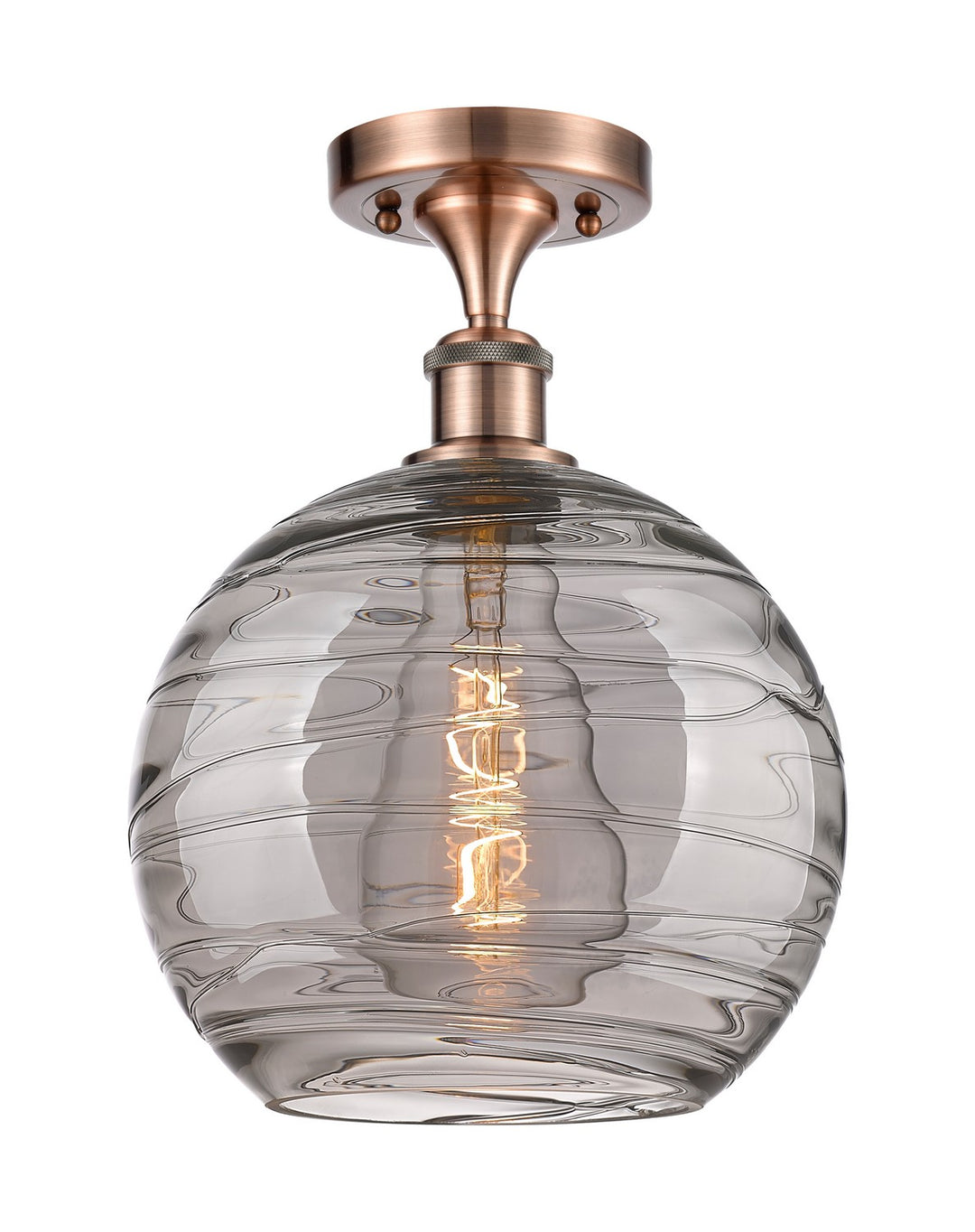 Innovations Ballston 516-1C-AC-G1213-10SM Ceiling Light - Antique Copper