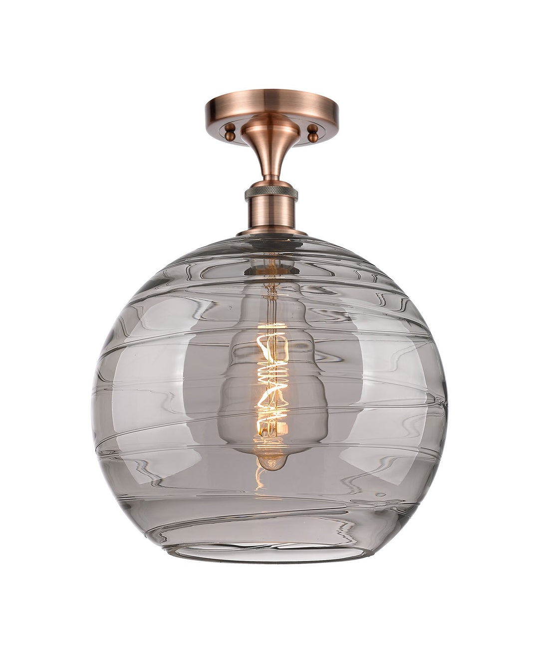 Innovations Ballston 516-1C-AC-G1213-12SM Ceiling Light - Antique Copper
