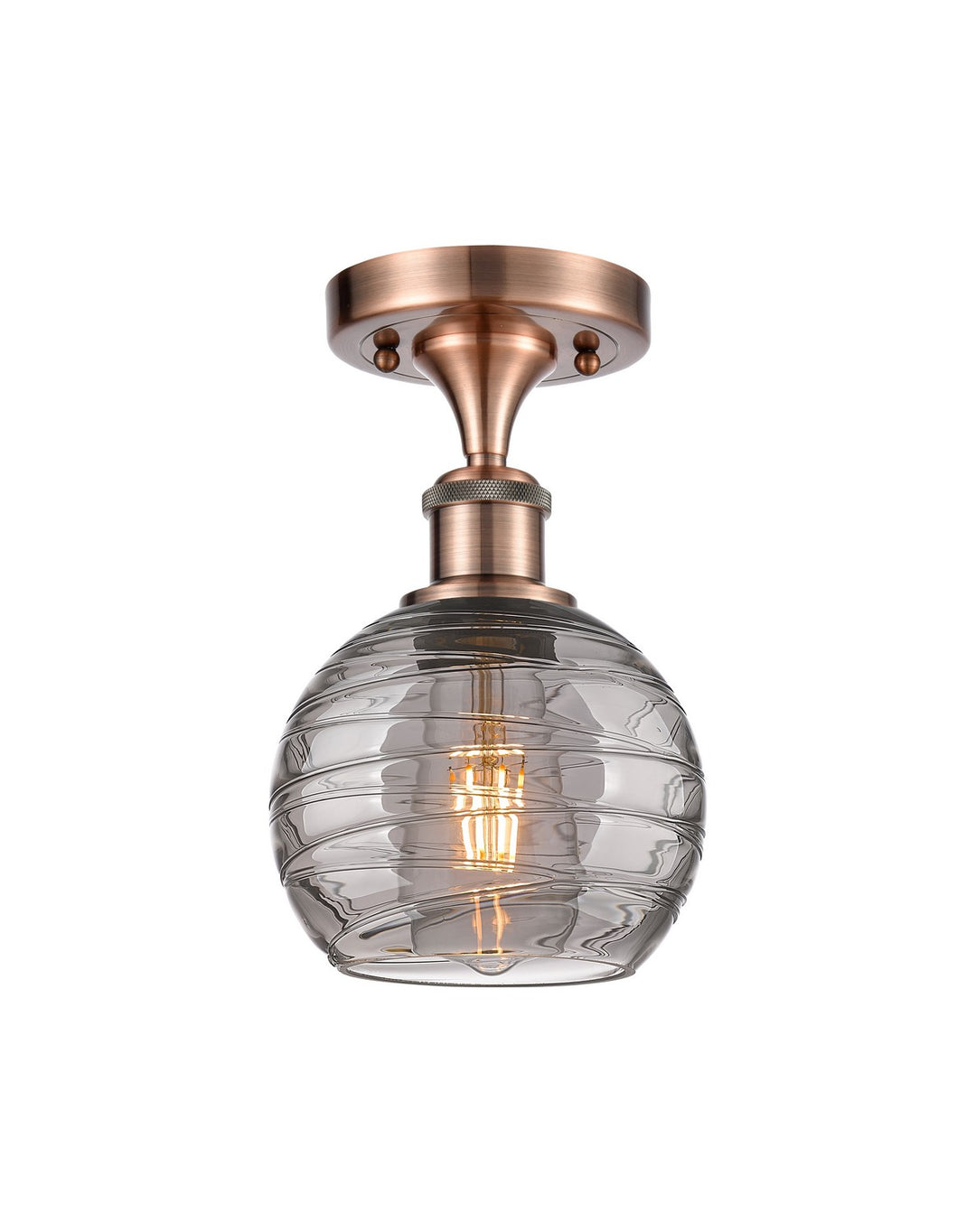 Innovations Ballston 516-1C-AC-G1213-6SM Ceiling Light - Antique Copper