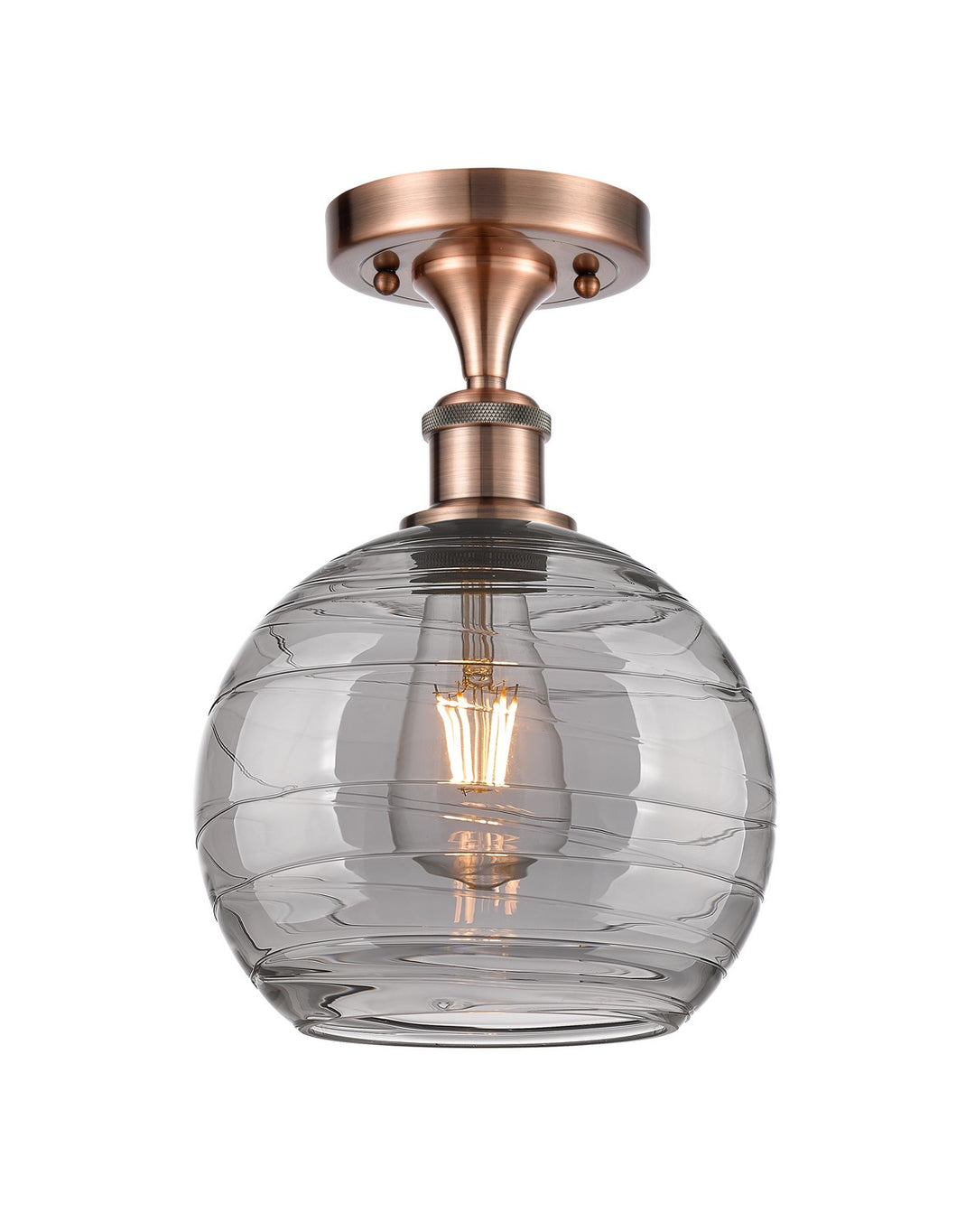 Innovations Ballston 516-1C-AC-G1213-8SM Ceiling Light - Antique Copper