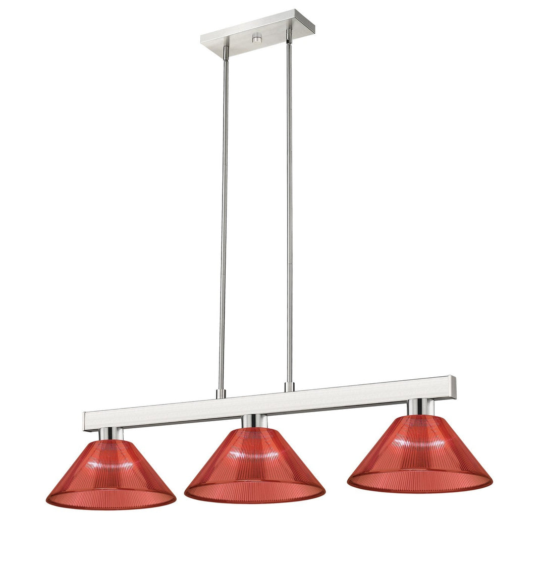 Z-Lite Lighting 152BN-ARBG Modern Cobalt Pendant Light Brushed Nickel