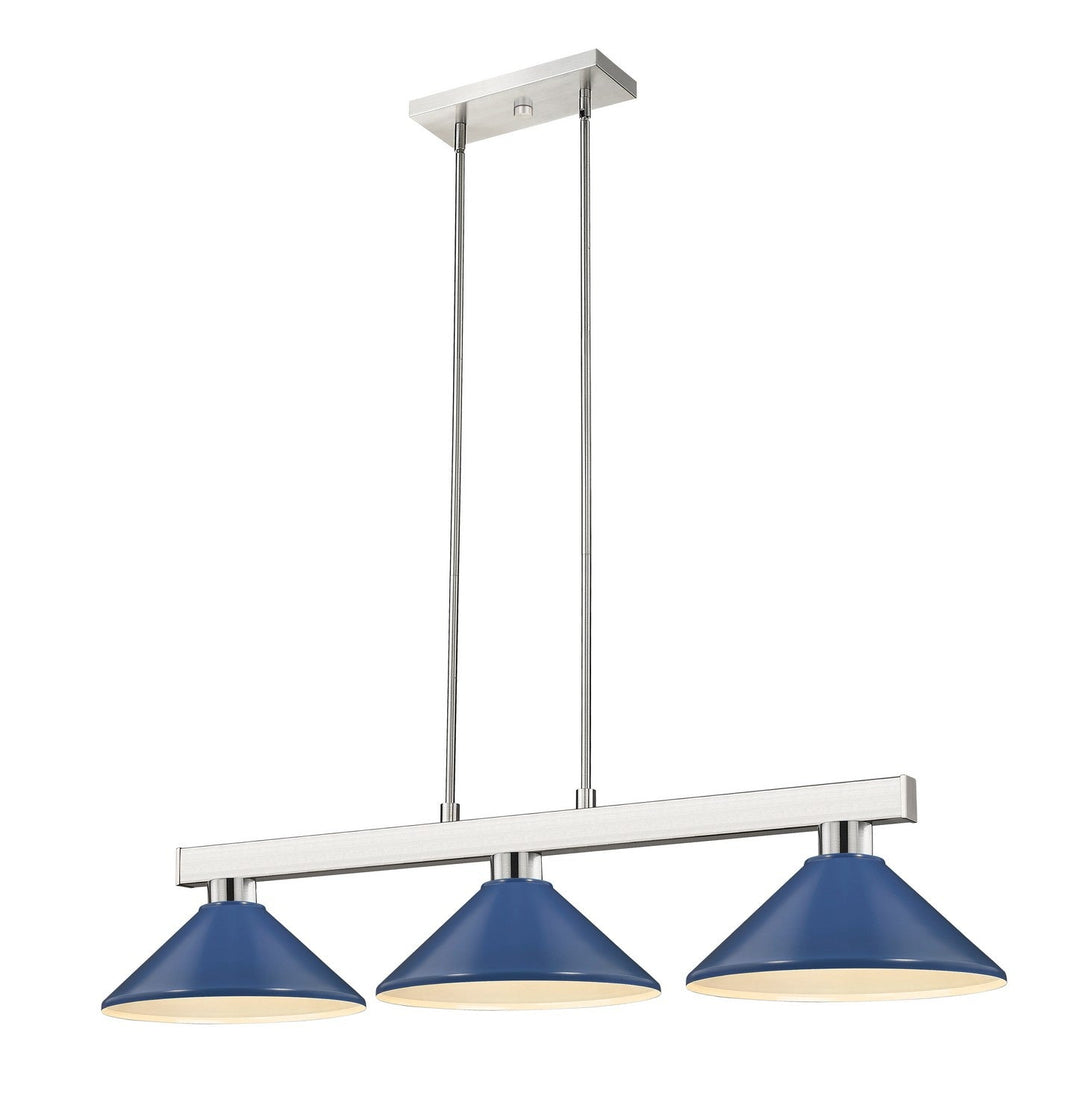 Z-Lite Lighting 152BN-MNB Modern Cobalt Pendant Light Brushed Nickel