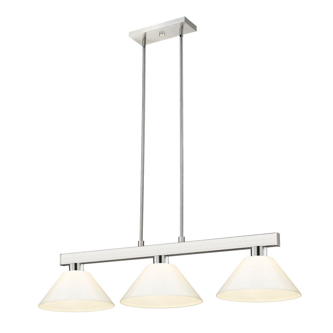 Z-Lite Lighting 152BN-PWH Modern Cobalt Pendant Light Brushed Nickel