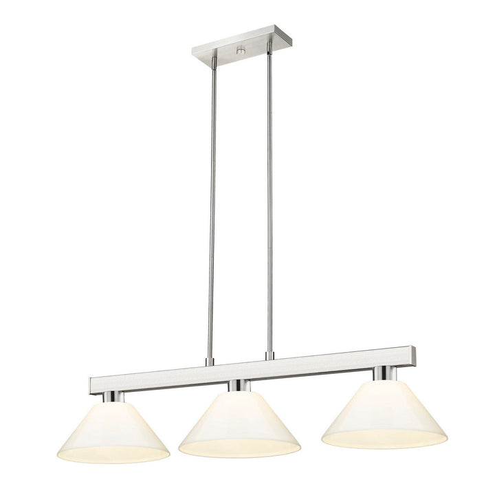 Z-Lite Lighting 152BN-PWH Modern Cobalt Pendant Light Brushed Nickel