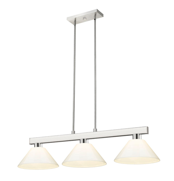 Z-Lite Lighting 152BN-PWH Modern Cobalt Pendant Light Brushed Nickel