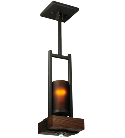 Meyda Tiffany Grand Terrace 136684 Pendant Light - Natural Wood, Wrought Iron