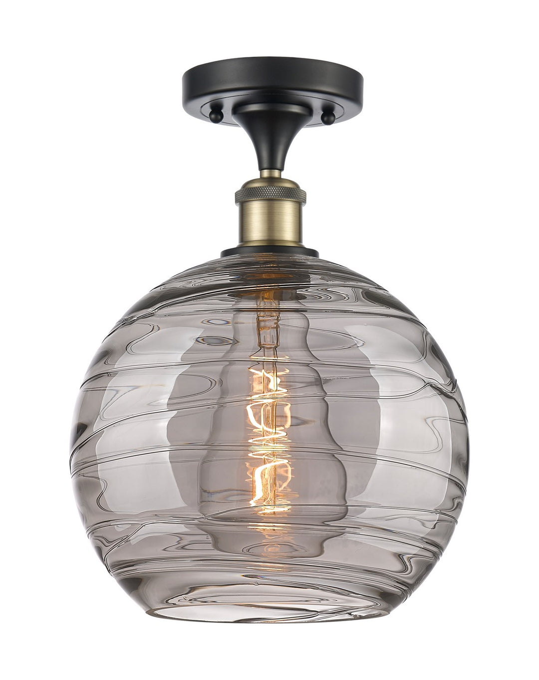 Innovations Ballston 516-1C-BAB-G1213-10SM Ceiling Light - Black Antique Brass