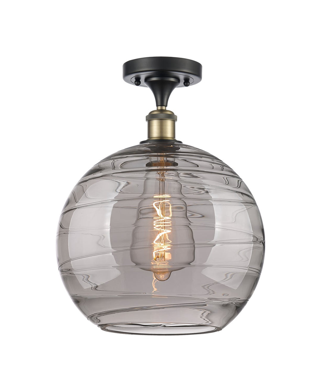 Innovations Ballston 516-1C-BAB-G1213-12SM Ceiling Light - Black Antique Brass