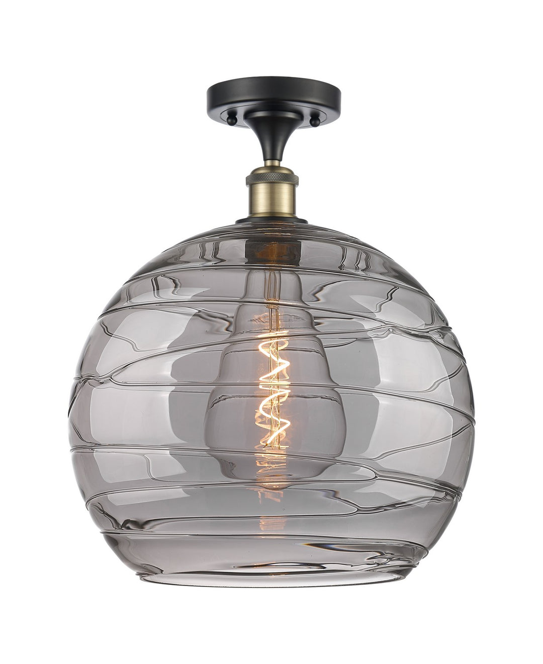 Innovations Ballston 516-1C-BAB-G1213-14SM Ceiling Light - Black Antique Brass